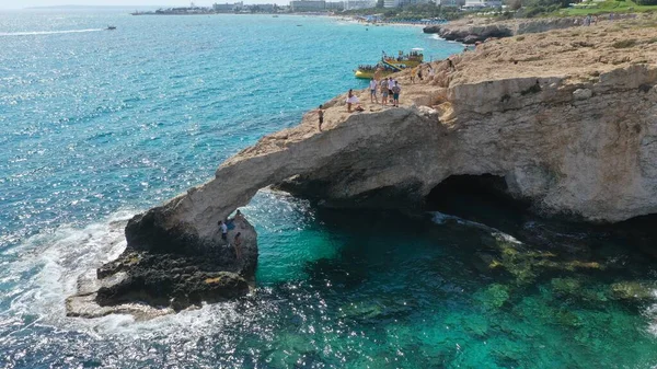 stock image Beautiful aerial view of Cape Greco in Ayia Napa Cyprus