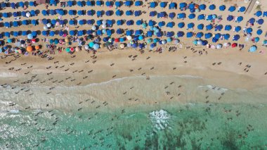 Ayia Napa Kıbrıs 'ın güzel sahil manzarası