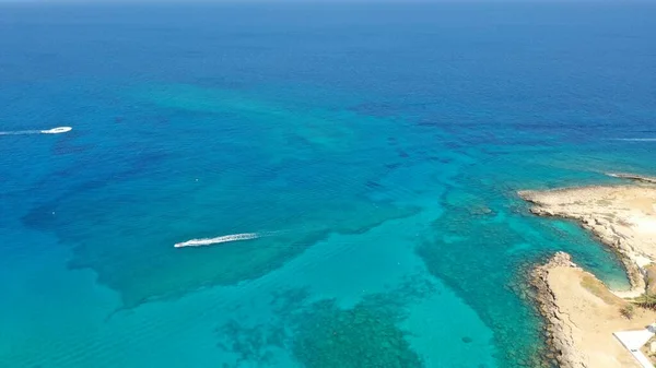 Schöne Luftaufnahme Der Feigenbaum Bucht Protaras Zypern — Stockfoto