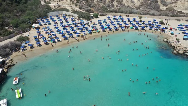Beautiful Aerial View Konnos Beach Ayia Napa Cyprus — Stock Photo, Image