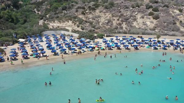 Bela Vista Aérea Praia Konnos Ayia Napa Chipre — Fotografia de Stock