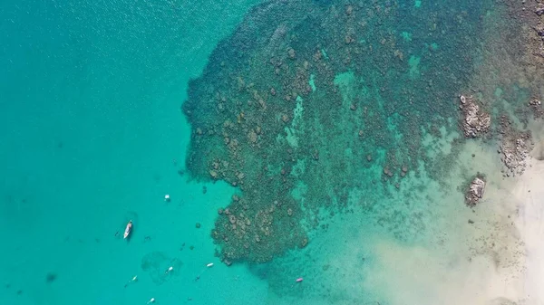 Вид Воздуха Коралловые Рифы Пляже Ката Пхукет Таиланде — стоковое фото