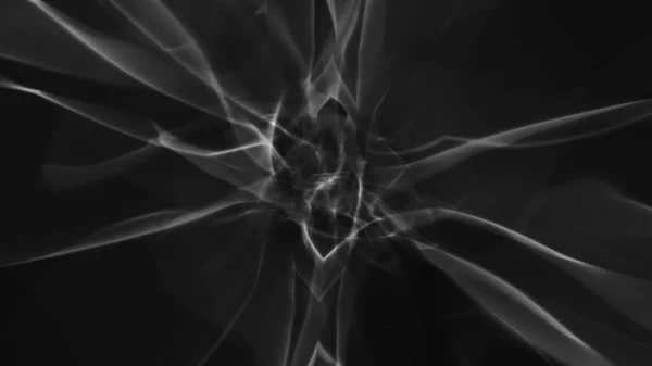 Abstrakt Vitt Hologram Som Plasma Energi Kraftfält Svart Bakgrund Koncept — Stockfoto