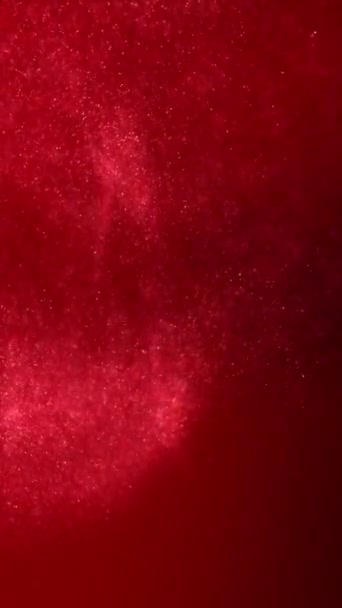 Vörös Folyékony Felhajtóerő Részecskék Elvont Raját Elegáns Ünnepi Kozmikus Fények — Stock videók