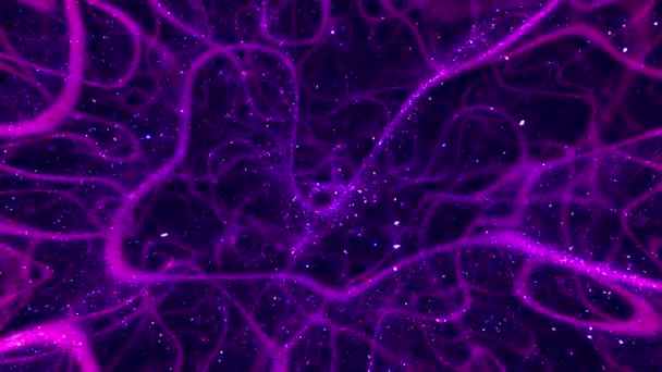 Astratto Viola Rilassante Plasma Particella Loop Sfondo Decorazione Dello Schermo — Video Stock