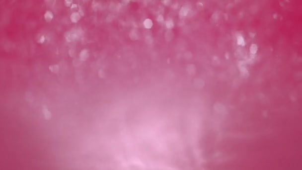 Streszczenie Różowa Róża Musująca Woda Bokeh Brokat Makieta Tło Pętli — Wideo stockowe