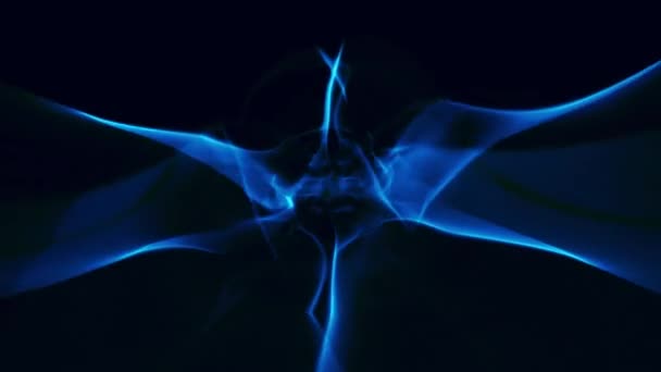 Abstract Draaiende Blauwe Plasma Energie Krachtveld Lus Donkere Achtergrond Concept — Stockvideo