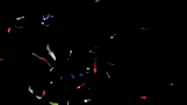 Studio Close Shot Real Metallic Multi Colored Confetti Tinsel Lamette — Video