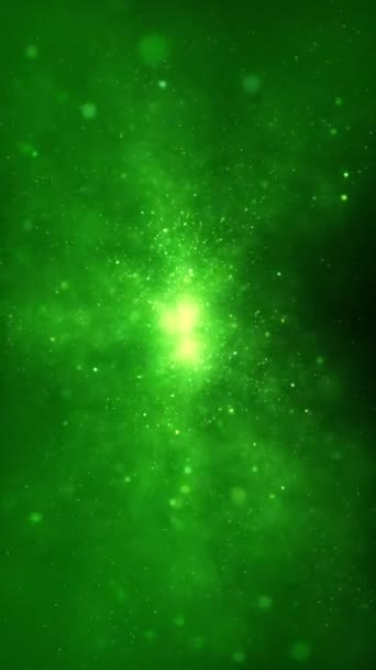 Αφηρημένοι Βιώσιμοι Πόροι Και Πράσινο Φόντο Σωματιδίων Άλγης Κάθετη Animation — Αρχείο Βίντεο