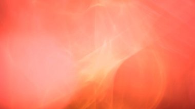 Turuncu soyut üç boyutlu grafiksel duman dalgası şekilli pankart arka planı. Fotokopi alanı ve bilim ve sağlık teknolojilerinde vitrin için 3B çizim tasarımı konsept şablonu