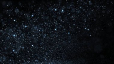 Dönen parlak gümüş parçacıklarının soyut çevresel VJ döngü arka planı. Rahatlatıcı konsept 3 boyutlu animasyon duvar kağıdı arka planı. Sihirli psikedelik ışıldayan toz bulutu gösterisi ve uzay arka plakasını kopyala