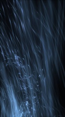 Yükselen gümüş parçacık kümesi ışık çizgileri oluşturuyor. Şenlikli, parlak, lüks ürün sergisi. Yumuşak, zarif ortam dumanı ve kutlama arkaplanı. Dikey 3D illüstrasyon duvar kağıdı arkaplanı.