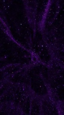 Mor soyut fütüristik dikey yıldız toz parçacık döngüsü arka planı. Kopya alanı olan 3 boyutlu animasyon tasarımı arka plakası. Zarafet ve gösterişli sahne arkaplanı sihirli küçük peri tozu ile.