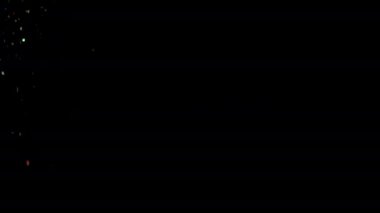 Stüdyo, gerçek metalik çok renkli konfeti süslemesinin yakın çekimi. İzole edilmiş parti popper lametta ile önceden üretilmiş alfa kanal mat. Yeni Yıl Şablonu, 4 Temmuz ya da festival Karnavalı.