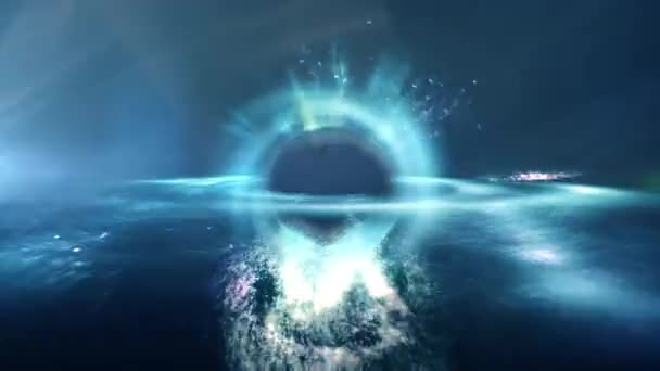 Futurystyczna Cząsteczka Antymaterii Lub Mikro Czarna Dziura Koncepcja Fizyki Kwantowej — Wideo stockowe