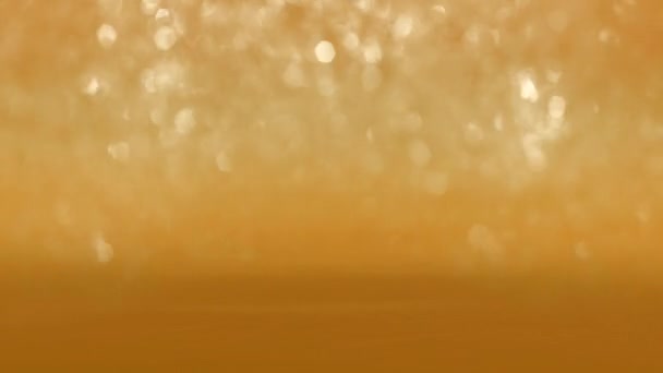 Αφηρημένο Χρυσό Πορτοκαλί Αφρώδες Νερό Bokeh Glitter Mock Βρόχο Φόντο — Αρχείο Βίντεο