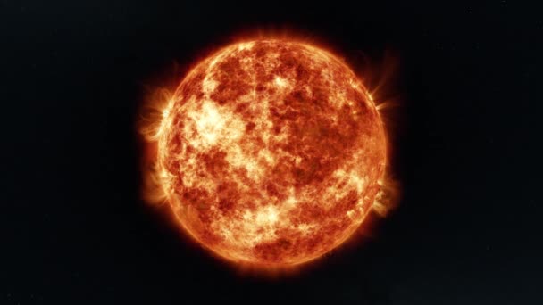 Сонце Землі Космосі Художня Концепція Анімації Широкий Замкнений Знімок Сонячної — стокове відео