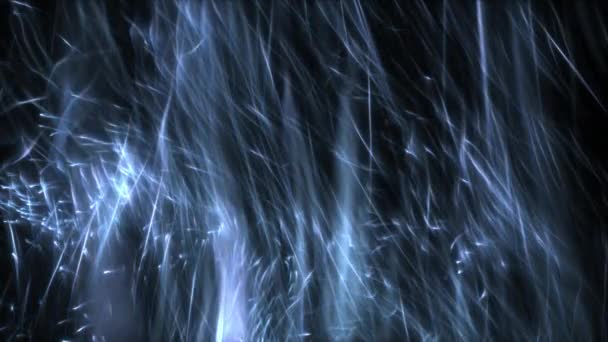 Silberschwarm Aus Aufsteigenden Glühenden Teilchenlichtschleiern Festlich Glänzende Luxusvitrine Sanft Eleganter — Stockvideo