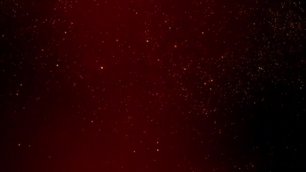 Oro Rosso Ricco Astratto Stelle Magiche Particelle Luci Vortice Loop — Video Stock