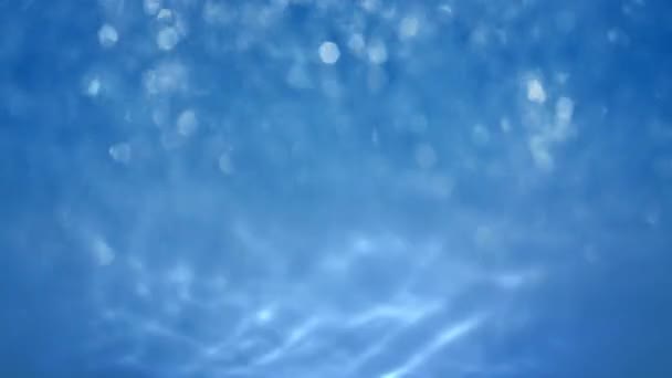 Αφηρημένο Μπλε Και Άσπρο Νερό Bokeh Glitter Ωκεανό Βρόχο Φόντο — Αρχείο Βίντεο
