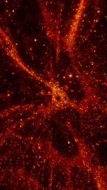 Altın Soyut Dikey Işıltılı Yıldız Tozu Parçacık Döngüsü Arka Planı — Stok video