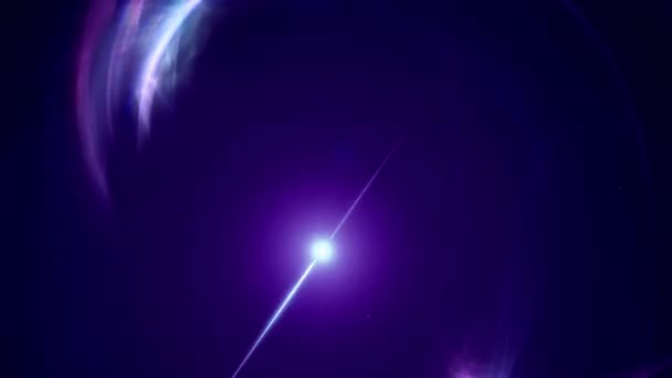 Широкий Знімок Обертового Пульсара Космічній Туманності Випромінює Гамма Спалахи Високої — стокове відео