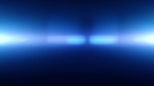 Abstrakter Dunkelblauer Linsen Flare Gradient Überlagert Licht Leck Schleife Hintergrund — Stockvideo