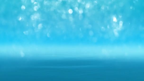 Абстрактний Синьо Білий Водяний Боке Блискучий Океанський Цикл Фону Концепція — стокове відео