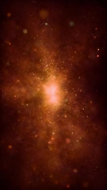 Золотые Черные Восходящие Абстрактные Волшебные Звезды Частицы Света Закручиваются Фоне — стоковое видео