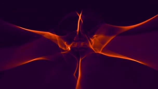 Bucla Câmp Forță Energetică Portocalie Rotație Abstractă Fundal Violet Concept — Videoclip de stoc