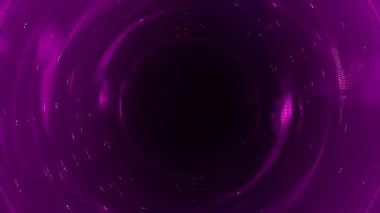 Gelecekçi Magenta ve Mavi Yapay Zeka Kontrol Paneli Tasarım Döngüsü. Soyut geometrik karanlık HUD arka plâkaları veya dijital festival etkinliği ve vj arkaplanı için 3D animasyon kavramı.