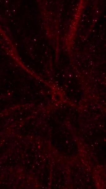 Rode Abstracte Futuristische Sprankelende Feestelijke Verticale Ster Deeltjeslus Achtergrond Animatie — Stockvideo