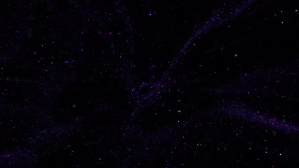 Violet Abstrait Futuriste Étincelant Hud Gabarit Particule Boucle Fond Superposition — Video