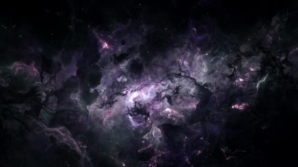 Misztikus Ellenséges Galaxis Csillaghalmaz Űrben Science Fiction Koncepció Animáció Végtelen — Stock videók