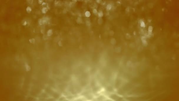 Αφηρημένο Χρυσό Πορτοκαλί Αφρώδες Νερό Bokeh Glitter Mock Βρόχο Φόντο — Αρχείο Βίντεο