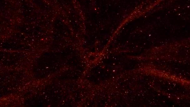 Goldener Abstrakter Futuristisch Funkelnder Festlicher Sternenstaubpartikelschleifenhintergrund Animationsdesign Backplate Mit Kopierraum — Stockvideo