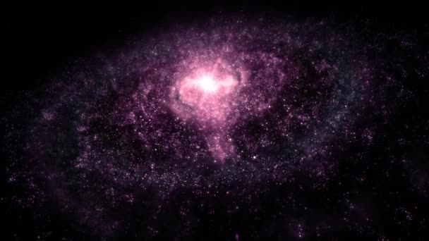 Гігантська Іншопланетна Спіральна Галактика Глибокому Космосі Концепція Ілюстрація Вигаданого Галактичного — стокове відео