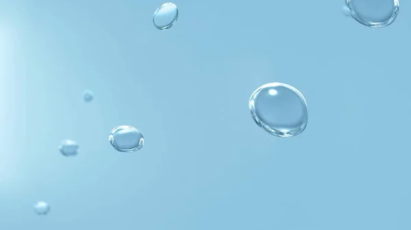 Abstrato Crescente Bolha Água Backplate Azul Neutro Beleza Saúde Mostrar — Fotografia de Stock