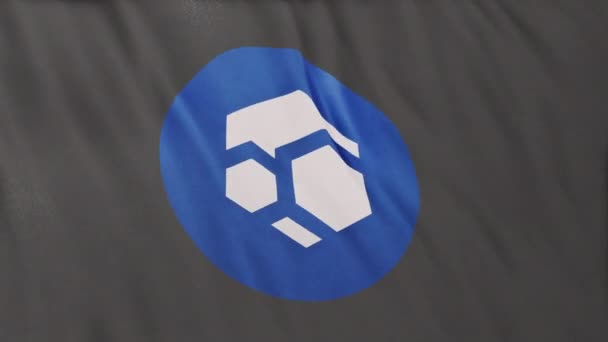 Zelcore Flux Σύμβολο Κέρμα Λογότυπο Γκρι Σημαία Φόντο Banner Έννοια — Αρχείο Βίντεο