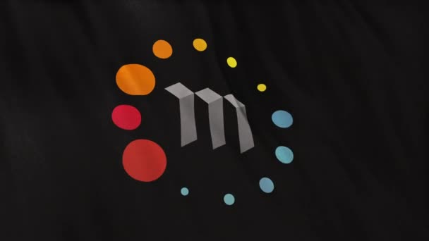 Metaverse Etp Coin Icône Logo Sur Fond Bannière Drapeau Gris — Video