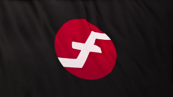Beyaz Bayrak Arka Planında Firo Coin Simgesi Logosu Defi Borsasında — Stok video