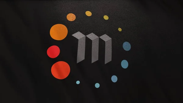 Ikona Metaverse Etp Mince Logo Pozadí Praporu Černé Vlajky Koncepce — Stock fotografie