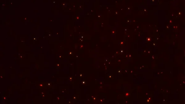 红色银闪烁着抽象的能量粒子背景 浮动式未来人工智能量子纳米科技机器人在空间旋转的概念三维图片说明 — 图库照片