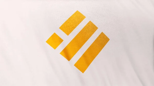 Busd Binance Usd Muntpictogram Logo Witte Vlag Banner Achtergrond Concept — Stockfoto
