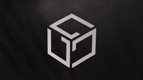 Siyah Bayrak Arkaplanında Gala Oyunları Sikke Simgesi Logosu Defi Borsasında — Stok fotoğraf