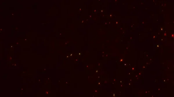 红色银闪烁着抽象的能量粒子背景 浮动式未来人工智能量子纳米科技机器人在空间旋转的概念三维图片说明 — 图库照片