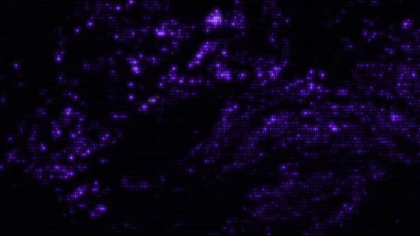 Абстрактный Фиолетовый Компьютерный Шестнадцатигранный Фон Концепция Двоичной Технологии Шифрования Алгоритм — стоковое фото