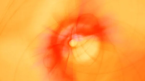 带有橙色红色棱镜色弯曲渐变条纹的圆形镜头照明弹 春夏季节概念3D图解背景 带有套件射击复制空间的Mock Up产品展示 — 图库照片