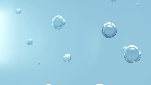 Vitalidade Efervescente Pura Higiene Refrescante Cosmética Animação Estúdio Energia Azul — Vídeo de Stock