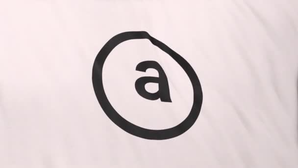 Arweave Coin Значок Логотипу Білому Фоні Прапора Концепція Анімації Криптовалюти — стокове відео
